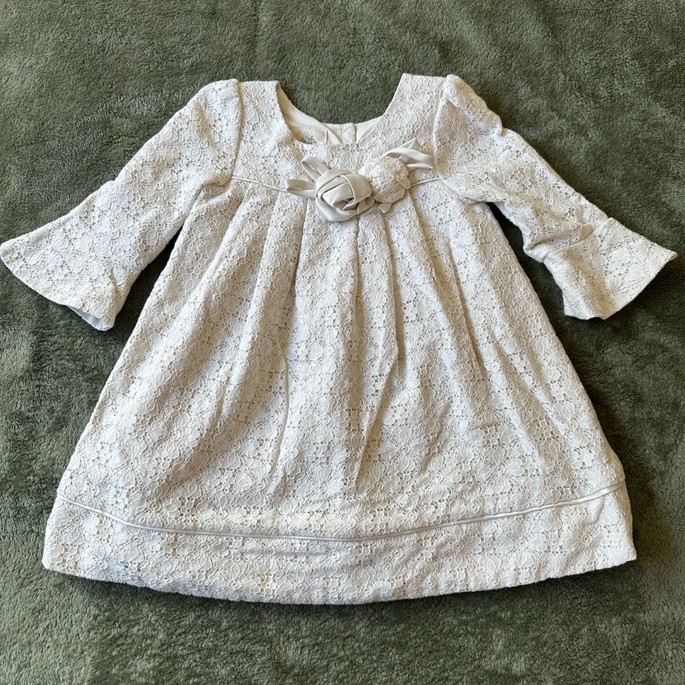 Laura Ashley White Lace Formal Kids Dress